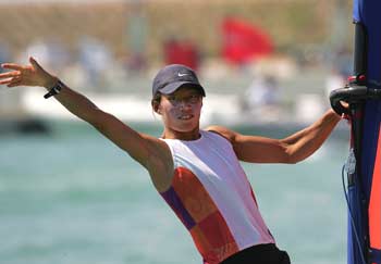 Yin Jian takes silver in women's windsurfer mistral