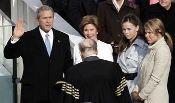 Bush takes the oath of office for second term