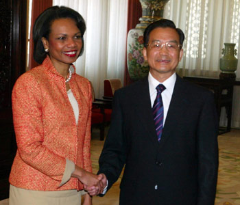 Chinese leaders meet with Rice