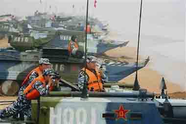 Chinese, Russian troops join war games