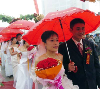 Green group wedding ceremony in Shijiazhuang