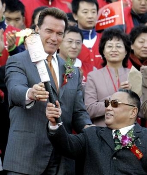 Schwarzenegger discusses energy in China