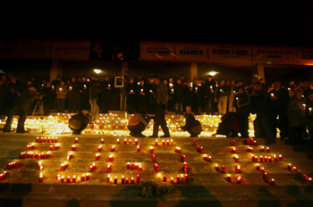 Kosova citizens mourn the death of their president