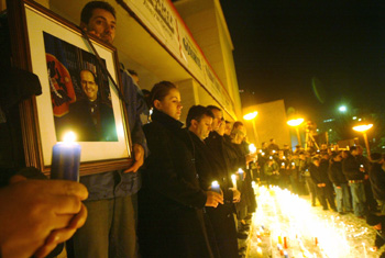 Kosova citizens mourn the death of their president