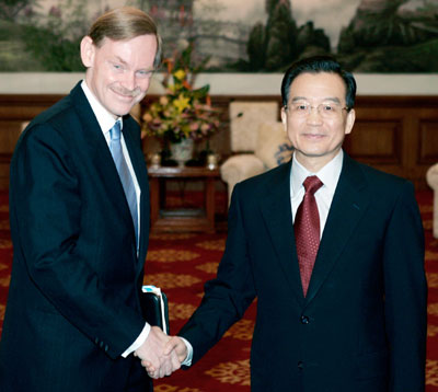 Wen meets with Zoellick