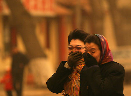 Sand storm hits Changchun