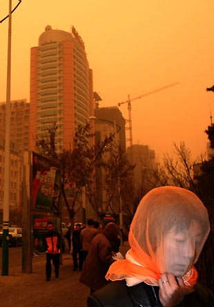 Sand storm hits Changchun