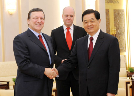 Hu: China-EU ties high on agenda