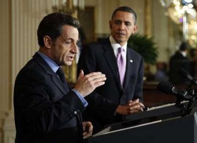 Obama, Sarkozy push for UN sanctions on Iran