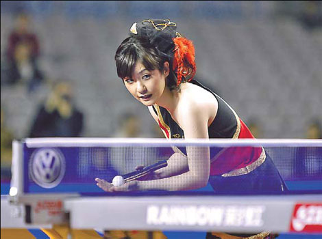 Yotsumoto shows the pretty side of ping-pong