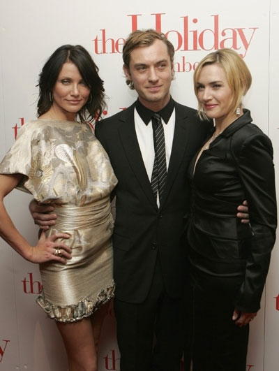 Actors Cameron Diaz (L), Jude