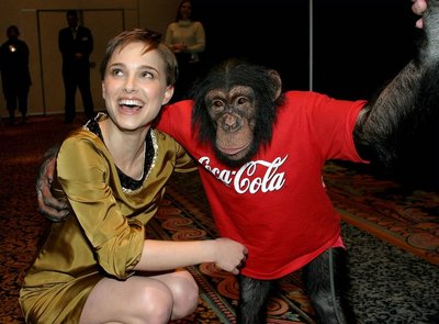 Natalie Portman gets monkey love