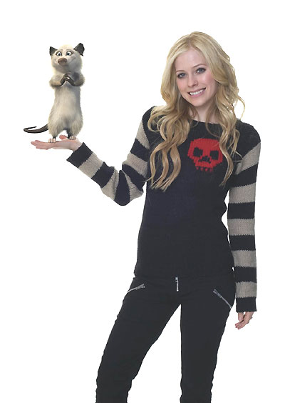  Why is Punk Princess Avril Lavigne posing with a cartoon character