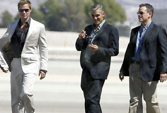 Pitt, Clooney film at Bellagio