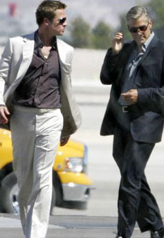 Pitt, Clooney film at Bellagio