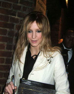 Ashlee Simpson after performing in Chicago--the musical
