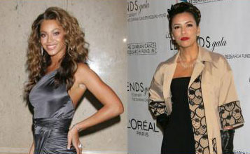 Beyonce Knowles and Eva Longoria in lesbian love affair