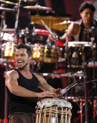Ricky Martin performs during the close of the 48th International Song Festival