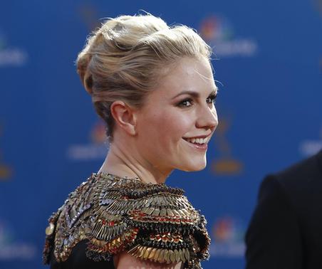 Anna Paquin and Stephen Moyer arrive at the 62nd annual Primetime Emmy Awards in Los Angeles