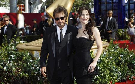 Al Pacino and Lucila Sola pose at the 62nd annual Primetime Emmy Awards in Los Angeles