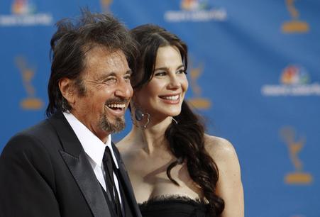 Al Pacino and Lucila Sola pose at the 62nd annual Primetime Emmy Awards in Los Angeles