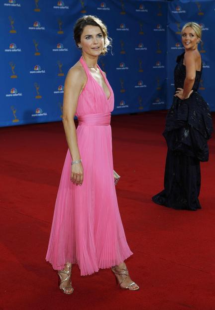 Keri Russell poses at the 62nd annual Primetime Emmy Awards in Los Angeles