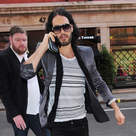 Russell Brand shaken by car collision