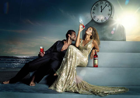 Eva Mendes poses for the Campari Calender 2008