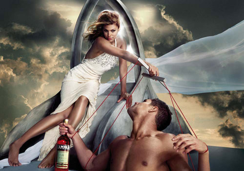 Eva Mendes poses for the Campari Calender 2008