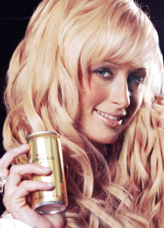 Paris Hilton's 2006 Rich Prosecco shoot