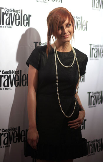 Ashlee Simpson attends the Conde Nast Traveler party