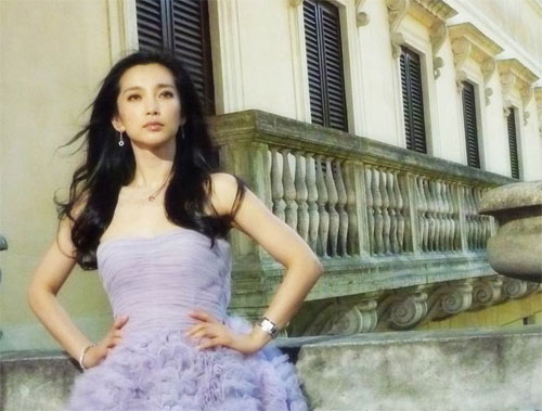 Li Bingbing shot commercial in Rome
