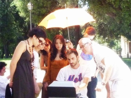 Li Bingbing shot commercial in Rome