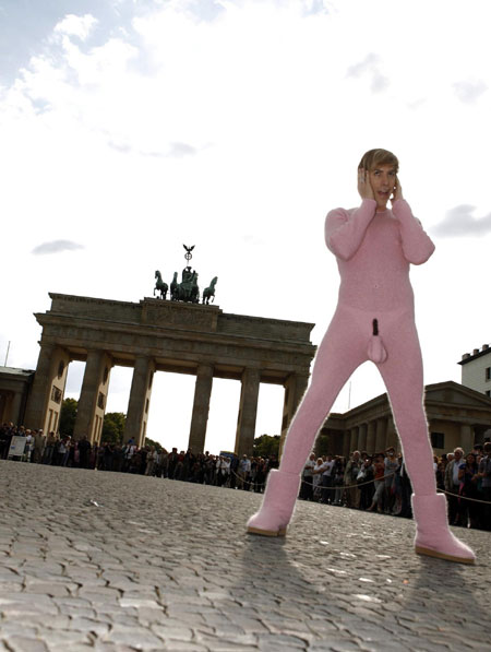 Sacha Baron Cohen attends the German premiere of his film 