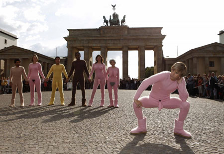 Sacha Baron Cohen attends the German premiere of his film 
