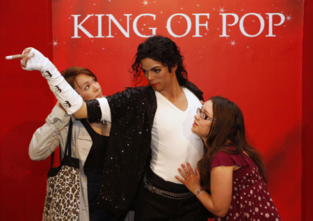 A new waxwork figure of M.J. depicted from his 