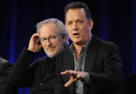 Steven Spielberg at HBO sessions of the Television Critics Association winter press tour