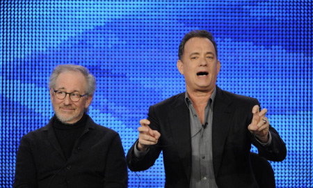 Steven Spielberg at HBO sessions of the Television Critics Association winter press tour