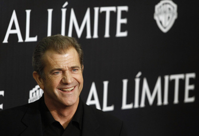 Mel Gibson at premiere of film Edge of Darkness in Madrid