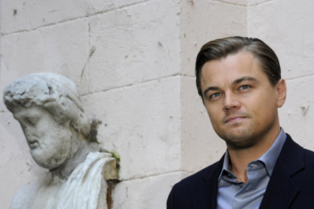 Leonardo DiCaprio attends a news conference to promote film 