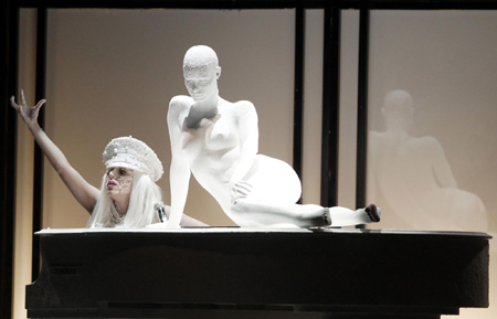 Lady Gaga attends a gala benefit for amfAR