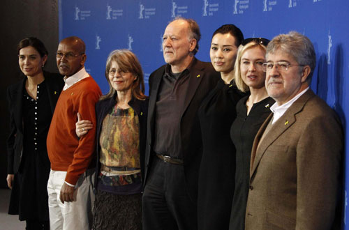 Renee Zellweger,Yu Nan and jury president at Berlinale International Film Festival