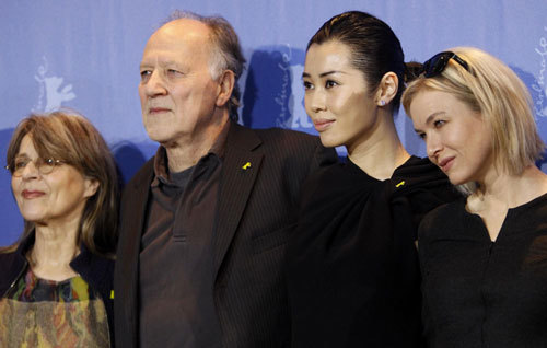 Renee Zellweger,Yu Nan and jury president at Berlinale International Film Festival