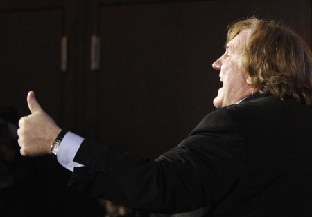 Gerard Depardieu with movie 