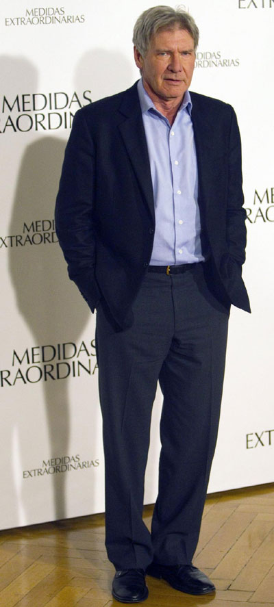 Harrison Ford promotes latest film Extraordinary Measures in Madrid