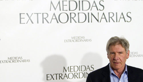 Harrison Ford promotes latest film Extraordinary Measures in Madrid