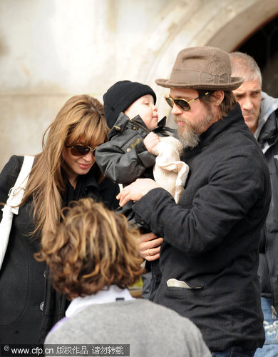 The Brangelina family in Venice