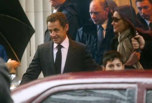French First Lady Carla Bruni-Sarkozy visits a Knowledge is Power Program (KIPP) school