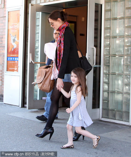 Katie Holmes and Suri Cruise spend Easter Sunday together