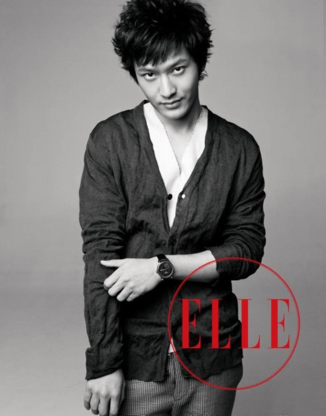 Barbie Hsu and Huang Xiaoming taking shots for ELLE